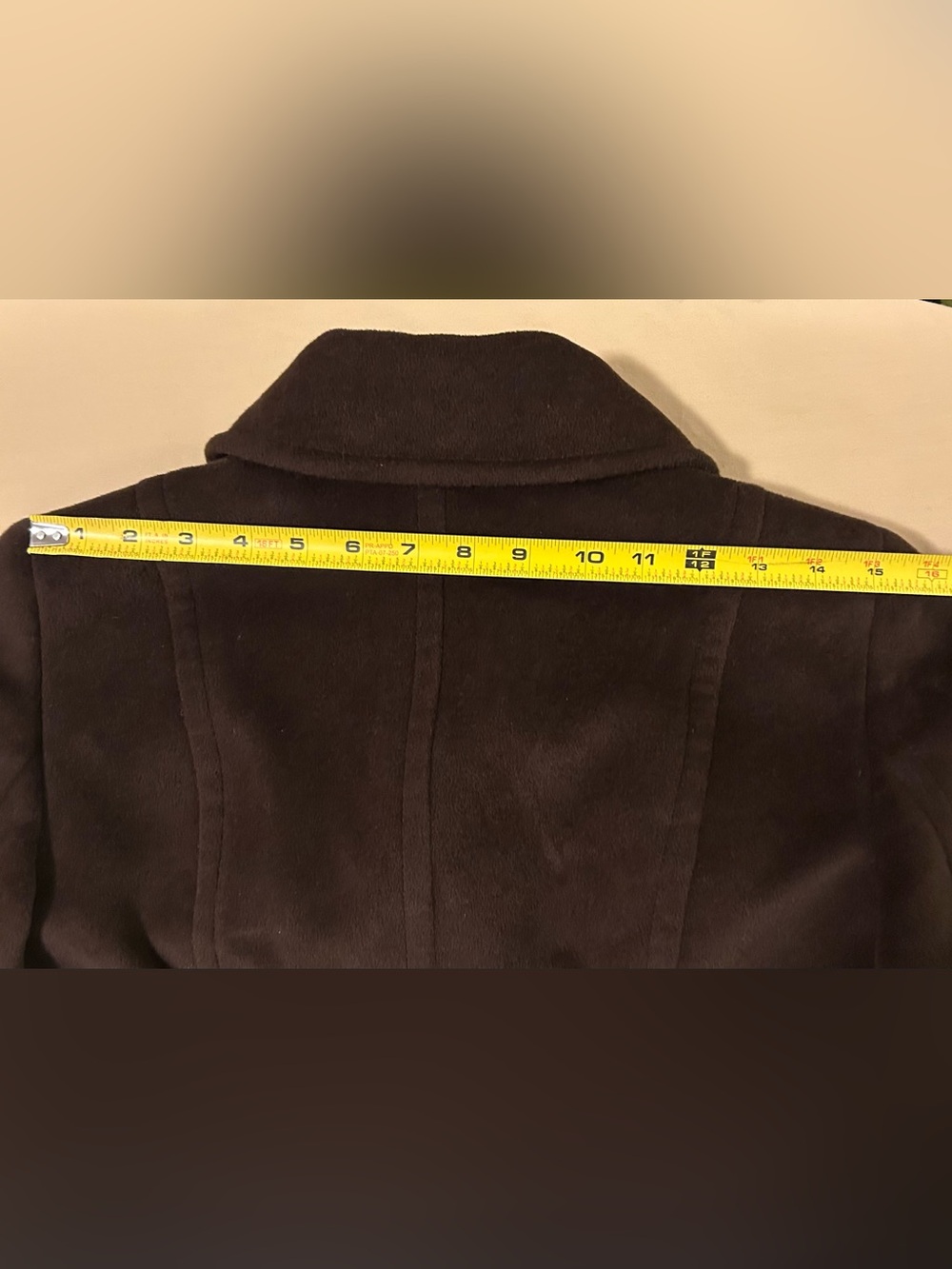 Anne Klein Women’s Chocolate Brown Long Wool-Blend Trench Coat size 4 - Picture 5 of 5
